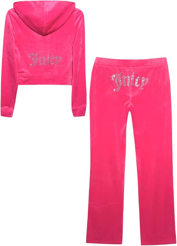 Juicy Couture Women's Bling Velour Tracksuit | Amazon (US)