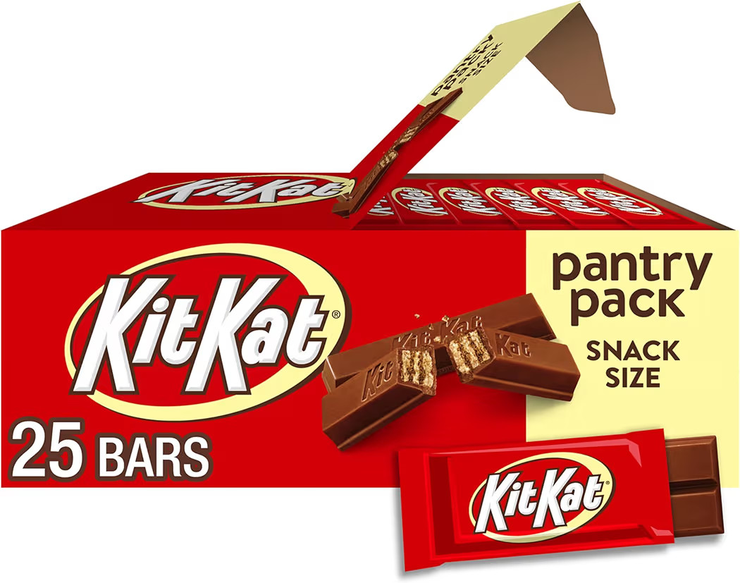 KIT KAT Milk Chocolate Wafer Snack Size, Candy Pantry Pack, 12.25 oz (25 Pieces) | Amazon (US)