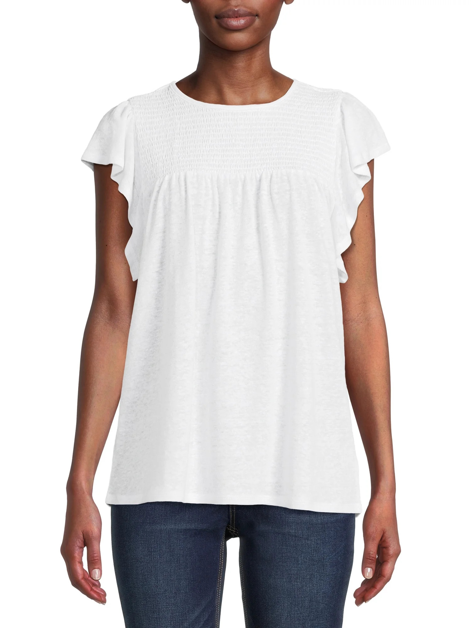 Time and Tru Women's Angel Sleeve Top | Walmart (US)