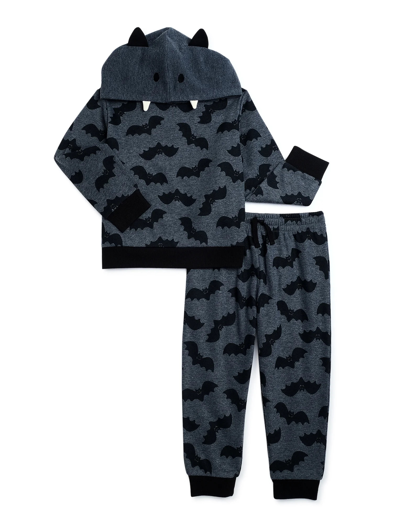 Halloween Way To Celebrate! Toddler Boy and Girl Unisex Hooded Outfit Set, 2-Piece, Sizes 2T-5T | Walmart (US)