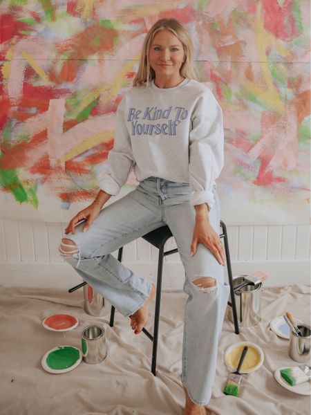 each your kiddos that being kind to yourself is the most important kindness of all. A gentle reminder that life is too short to be so hard on ourselves! Be the perfect role model in this crew neck! 

#LTKfamily #LTKbaby #LTKkids