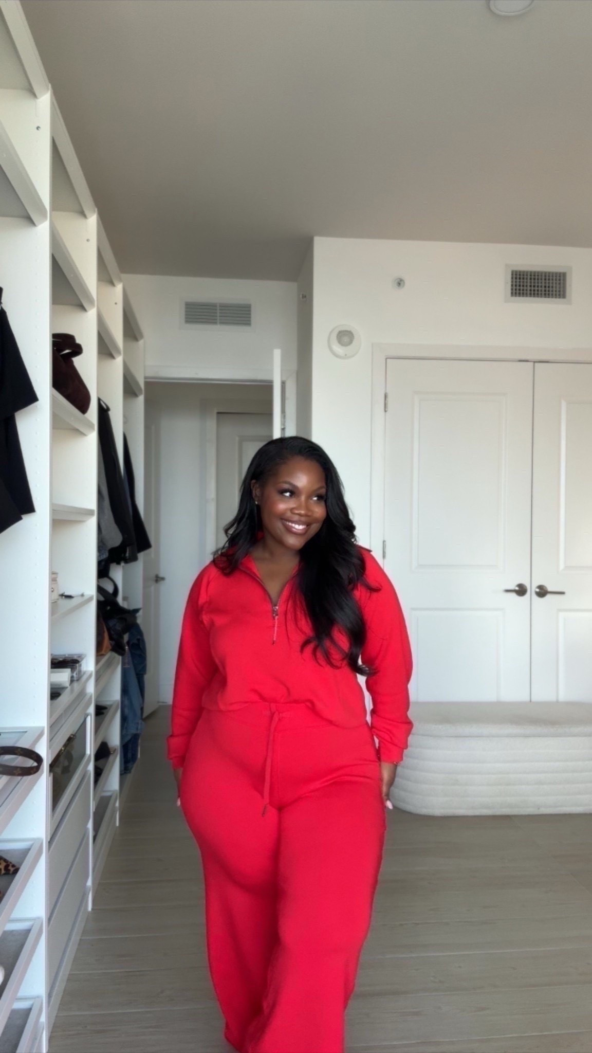 Bringing some color to my fall wardrobe.

This set from Spanx is so comfortable and stylish! It's the perfect errand outfit or work from home outfit. It comes in a variety of colors too.

You can get an additional 15% off using my code EMMYXSPANX

Wearing a size XL for reference!

(Wide leg pant, half zip jacket, sweatpants, sweatsuit, loungewear)

#LTKPetite #LTKMidsize #LTKSaleAlert