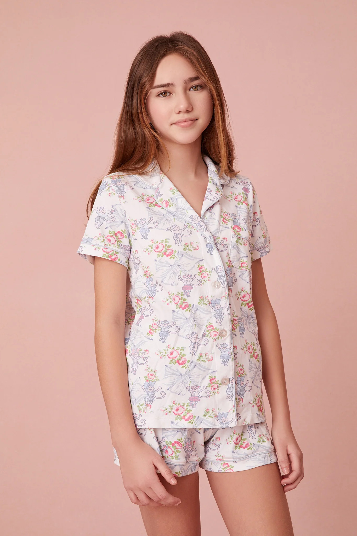 Rosa Beaux Monkey Polo Pajamas | Roller Rabbit | Roller Rabbit