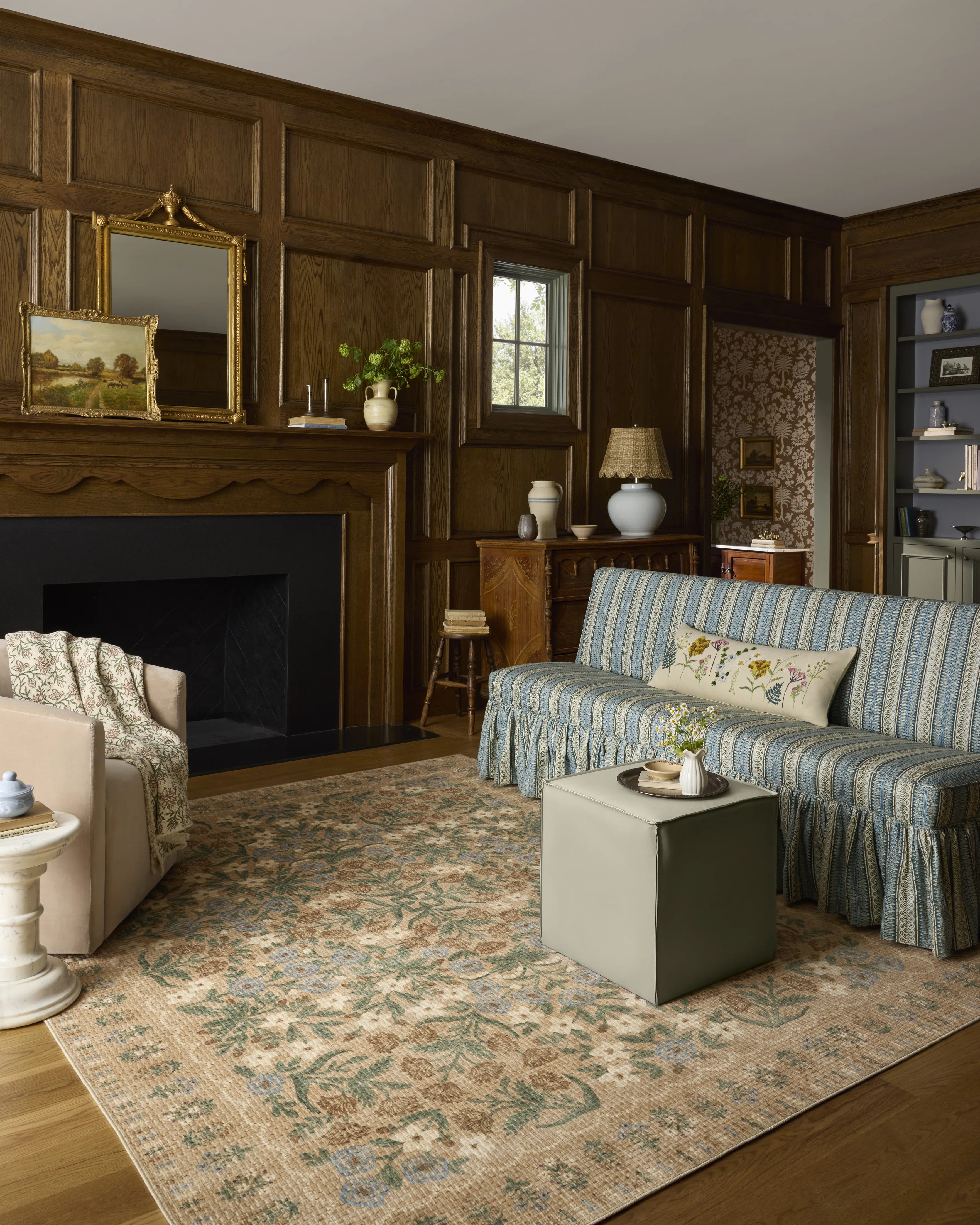 Rifle Paper Company x Loloi Orchard Sand / Multi Machine Washable Area Rug | Wayfair North America