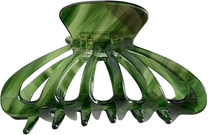 Green Plastic Hair Claw Clip, Fairy Wings, Butterfly, Geometric Hollowing Hair Claw High Grade Ac... | Amazon (US)