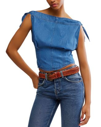 Free People Louie Indigo Top  | Bloomingdale's Women | Bloomingdale's (US)