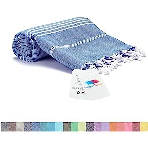 Realgrandbazaar Pestemal Turkish Towel %100 Cotton - Pre Washed, More Softly 39 x 69 Large Peshte... | Amazon (US)