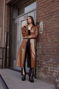 Faux Patent Leather Trench Coat | Forever 21 (US)