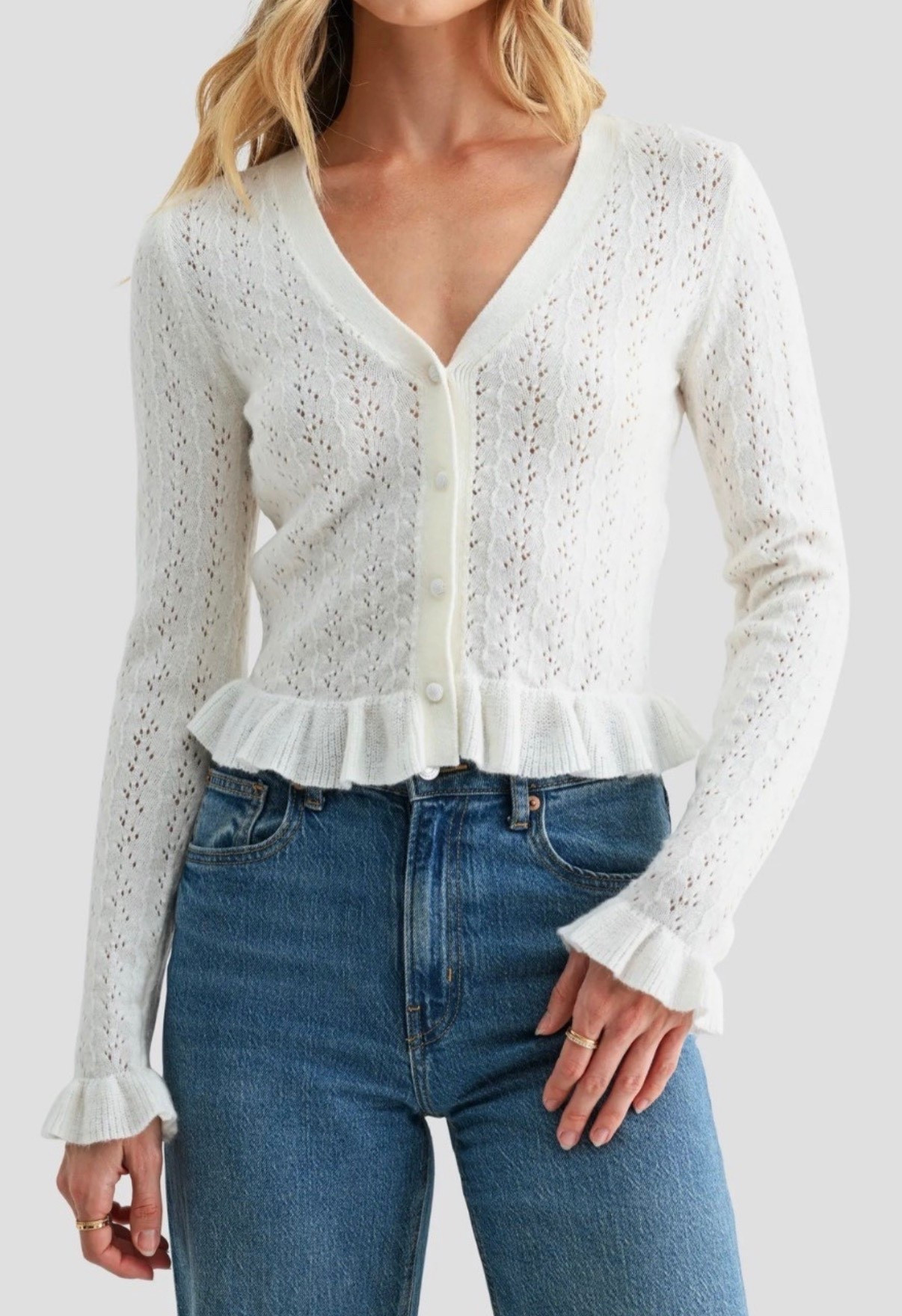 White top
Cardigan 
Spring 

#LTKSeasonal