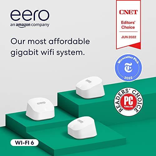 Amazon eero 6+ mesh Wi-Fi system | Fast and reliable gigabit speeds | connect 75+ devices | Cover... | Amazon (US)