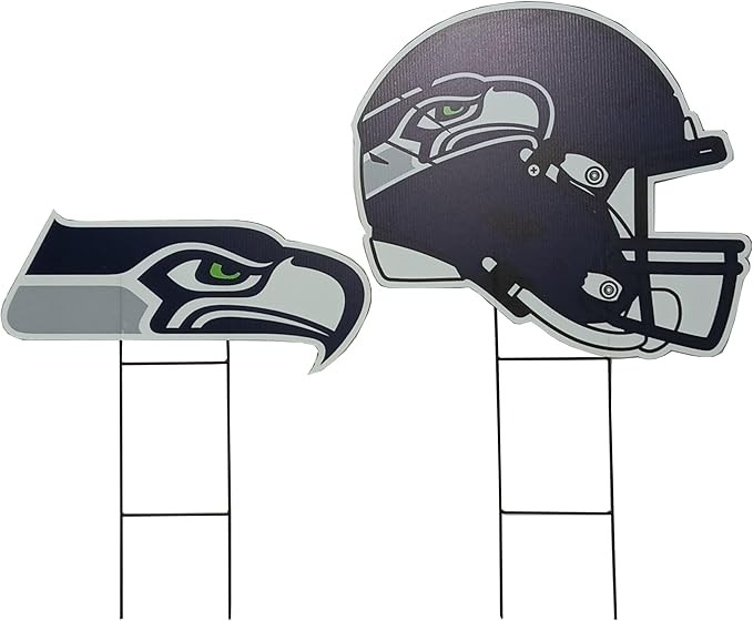 NFL Logo & Helmet 2 Pack Yard Sign Set | Amazon (US)