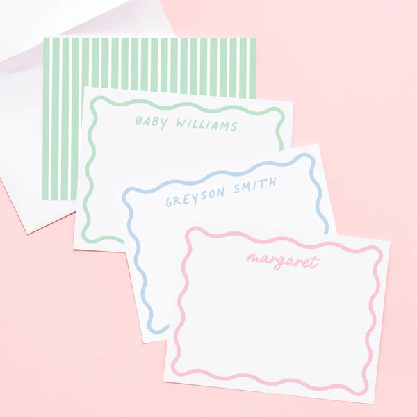 Oh Baby! Personalized Wavy Stationery | Joy Creative Shop