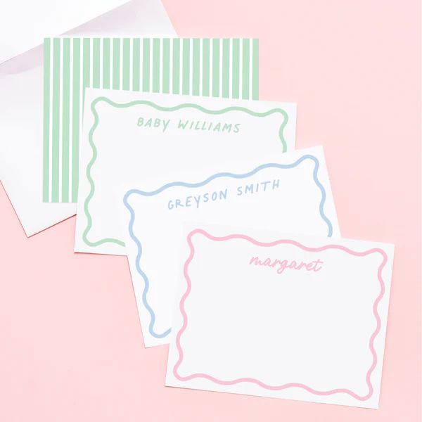 Oh Baby! Personalized Wavy Stationery | Joy Creative Shop