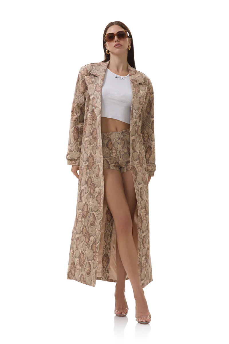 Earhart Trench Coat - Sand Snake | ShopAFRM