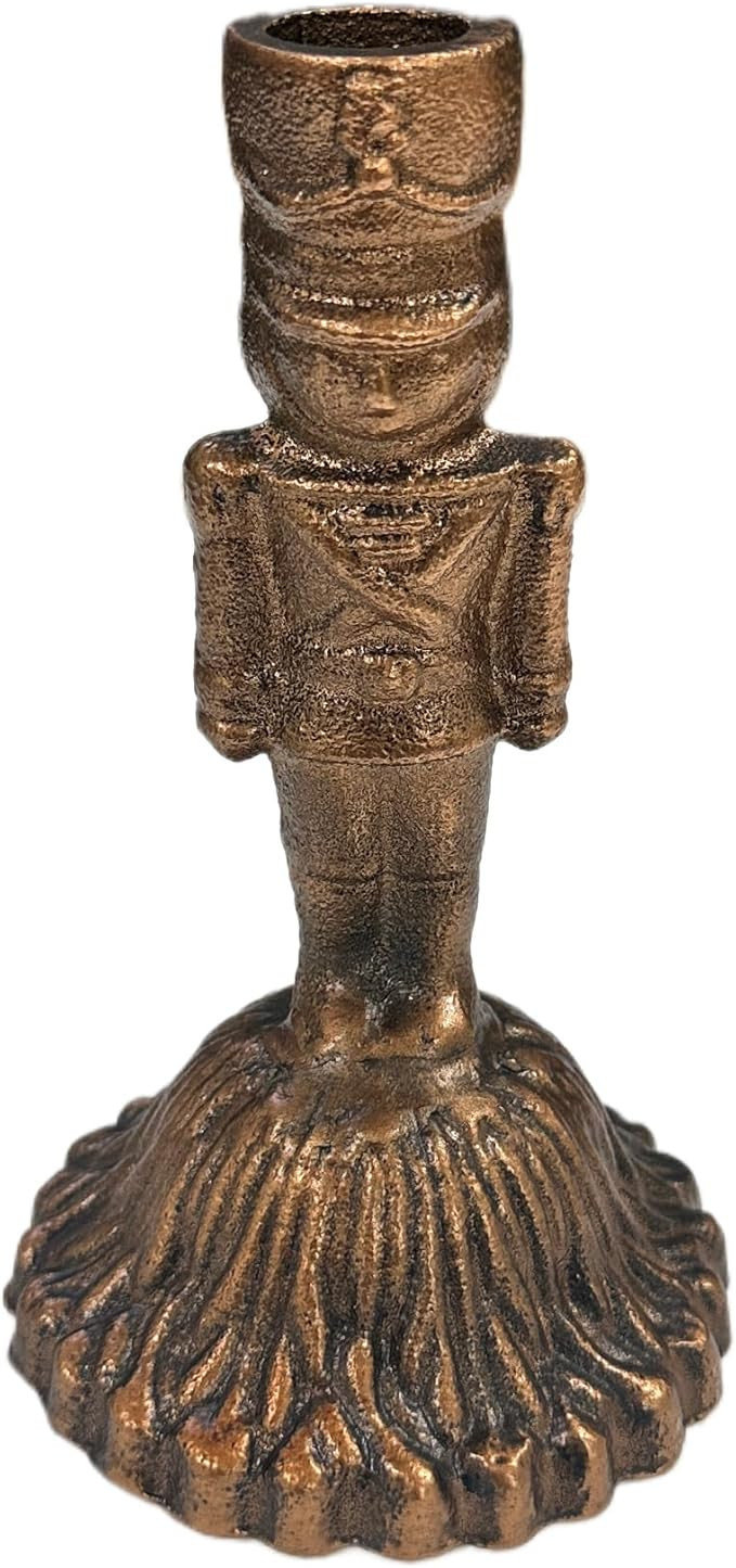 Vintage Cast Iron Figurine Candle Holder - Retro Rustic Farmhouse Décor, Decorative Figurine Can... | Amazon (US)