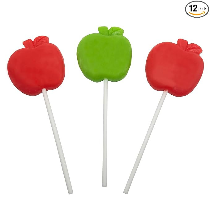 Apple Shaped Lollipops - Fall Candy - 12 Individually Wrapped Suckers Apple Flavor - Great for Ap... | Amazon (US)