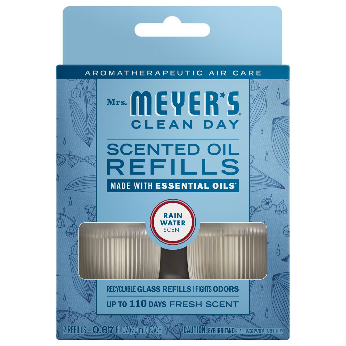 Mrs. Meyer's Clean Day Scented Oil Air Freshener Refills - Rain Water - 0.67 fl oz/2pk | Target