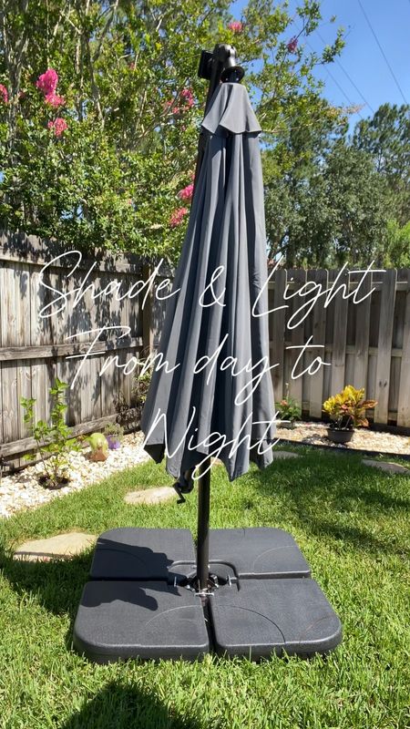 The perfect outdoor umbrella ☂️ for all your summer needs
💓 10 foot wide
💓 so many ways to move and accommodate your needs 
💓and solar lights for night parties

#LTKParties #LTKVideo #LTKHome