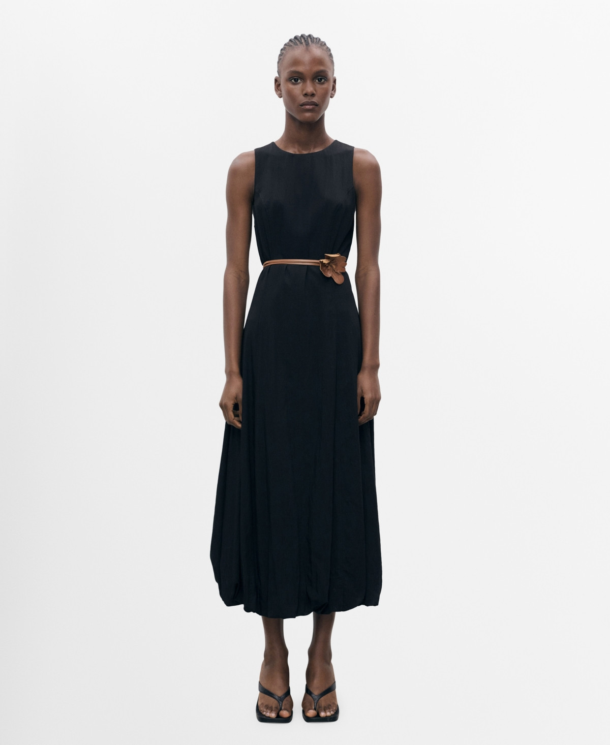 Mango Women's Balloon Effect Long Dress - Black | Macy's