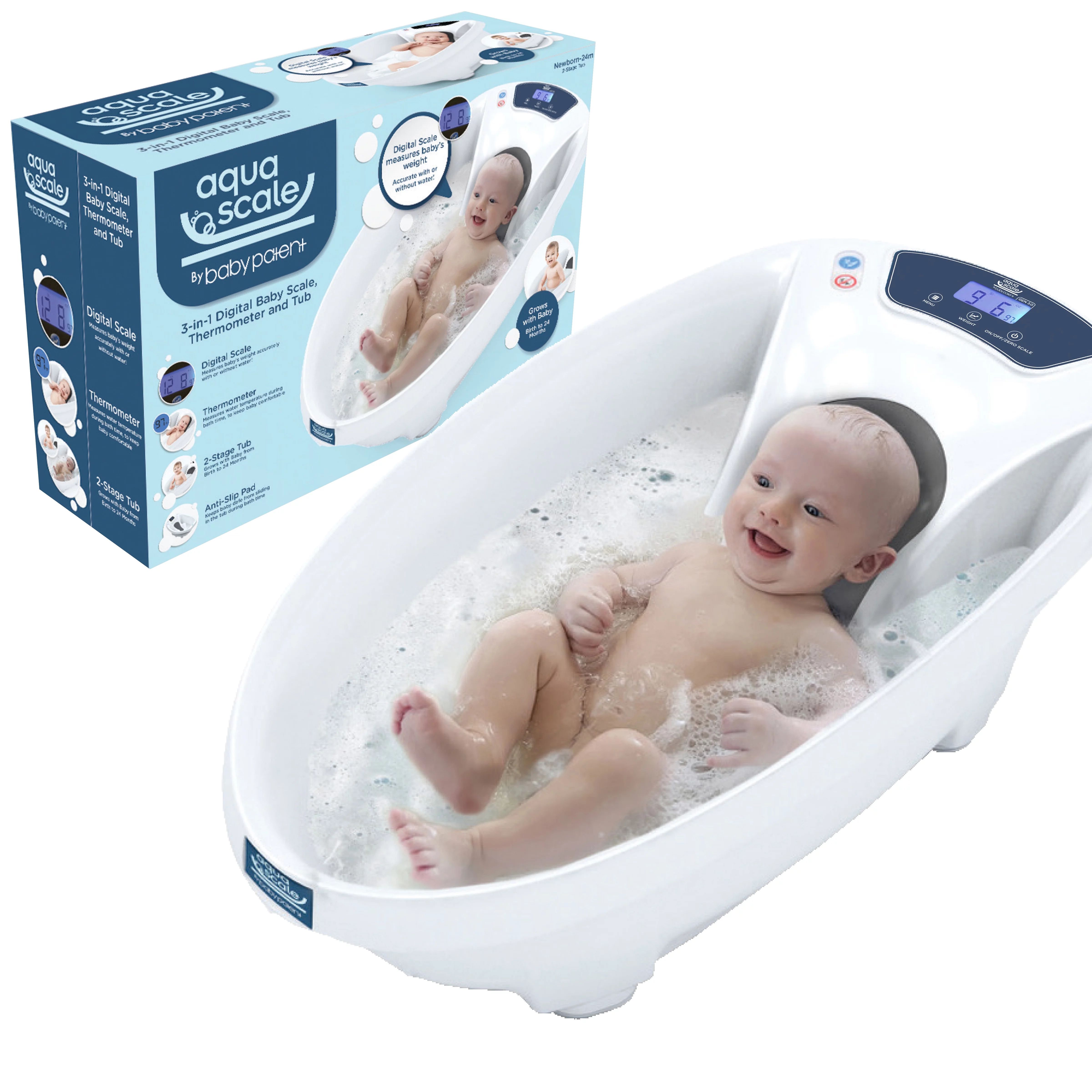 Baby Patent Aquascale 3-in-1 Bath Tub, The Next Generation, White, Unisex - Walmart.com | Walmart (US)