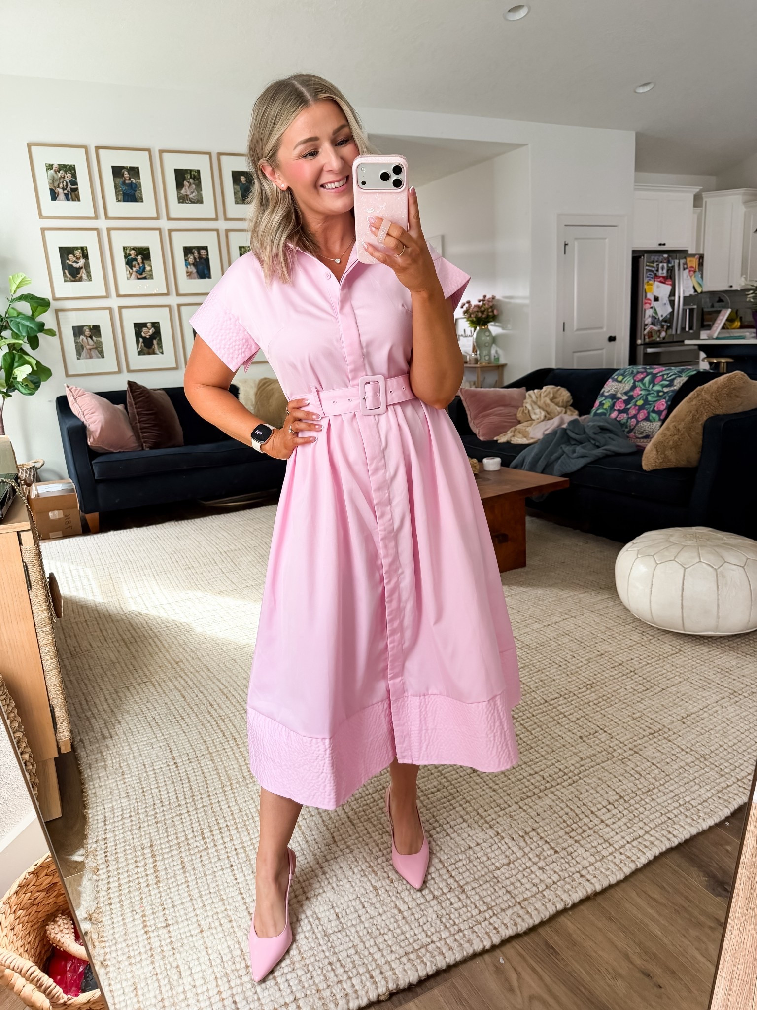 Are you kidding me with this Amazon dress?! I feel SO good in it. It’s a great look for less and the quality seems so nice. Covered buttons, a belt, all the details. I’m wearing a size small. 

#LTKootd #LTKOver40 #LTKPetite