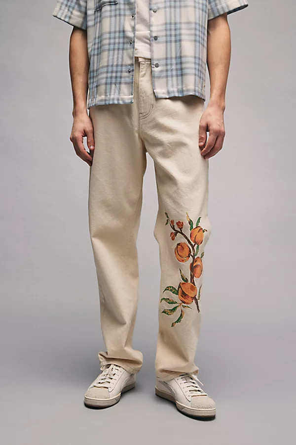 BDG Fruit Print Utility Jean in Cream, Men's at Urban Outfitters | Urban Outfitters (US and RoW)