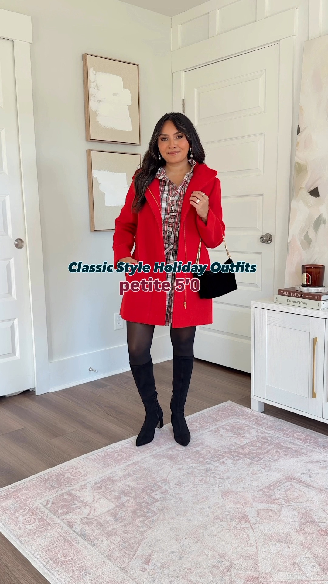 Classic Style Festive Holiday Outfits
For reference: I’m 5’0, 32b bra size, and 2/26 in bottoms, pear shaped. 
*Everything I share is unaltered! TTS means true to size.

Cardinal Red Coat size 2 petite - sized up one size
Tartan shirt dress size 0 petite TTS
Black tights size small TTS
Black boots size 5.5 TTS

Bow button down shirt size xxs regular TTS
Cardinal Red sweater size xxs regular TTS
Bow jeans size 26 petite TTS
Rhinestone heels size 5 TTS


Green darkest forest size xxs regular TTS
Black tulle tiered skirt size xs regular TTS
Black boots size 6 TTS
Black belted wrap coat size 2 petite - I sized up a size

Ivory gold cardigan size xxs regular TTS
Vintage burgundy sweater size xxs regular TTS
Vintage burgundy pants size xs regular TTS - I like the regular length with heels
Gold heels size 5 TTS

Vintage burgundy coat size 2 petite - runs small, I sized up one size but I would need to size up another size to button this coat
Black turtleneck tee size xxs regular TTS
Vintage burgundy sweater size xxs regular TTS
Black bubble hem skirt size 2 regular - runs big in the waist, I could have signed down a size
Black tights size small TTS
Black boots size 5.5 TTS
Black belt size below 37”


petite holiday outfits
petite festive outfit ideas
classic holiday outfits petite
petite Christmas party outfits
timeless holiday style petite
petite winter outfit ideas
petite Christmas Eve outfit
elegant holiday looks petite
petite winter capsule wardrobe
petite holiday dresses
chic petite holiday style
petite holiday dinner outfit
classic petite Christmas outfit
holiday outfit ideas for petites
petite-friendly festive looks
event outfits for petites
petite friendly pieces
Rachel Miranda Blog
Honeysweetpetite
Honey Sweet Petite


#LTKPetite #LTKHoliday #LTKGiftGuide