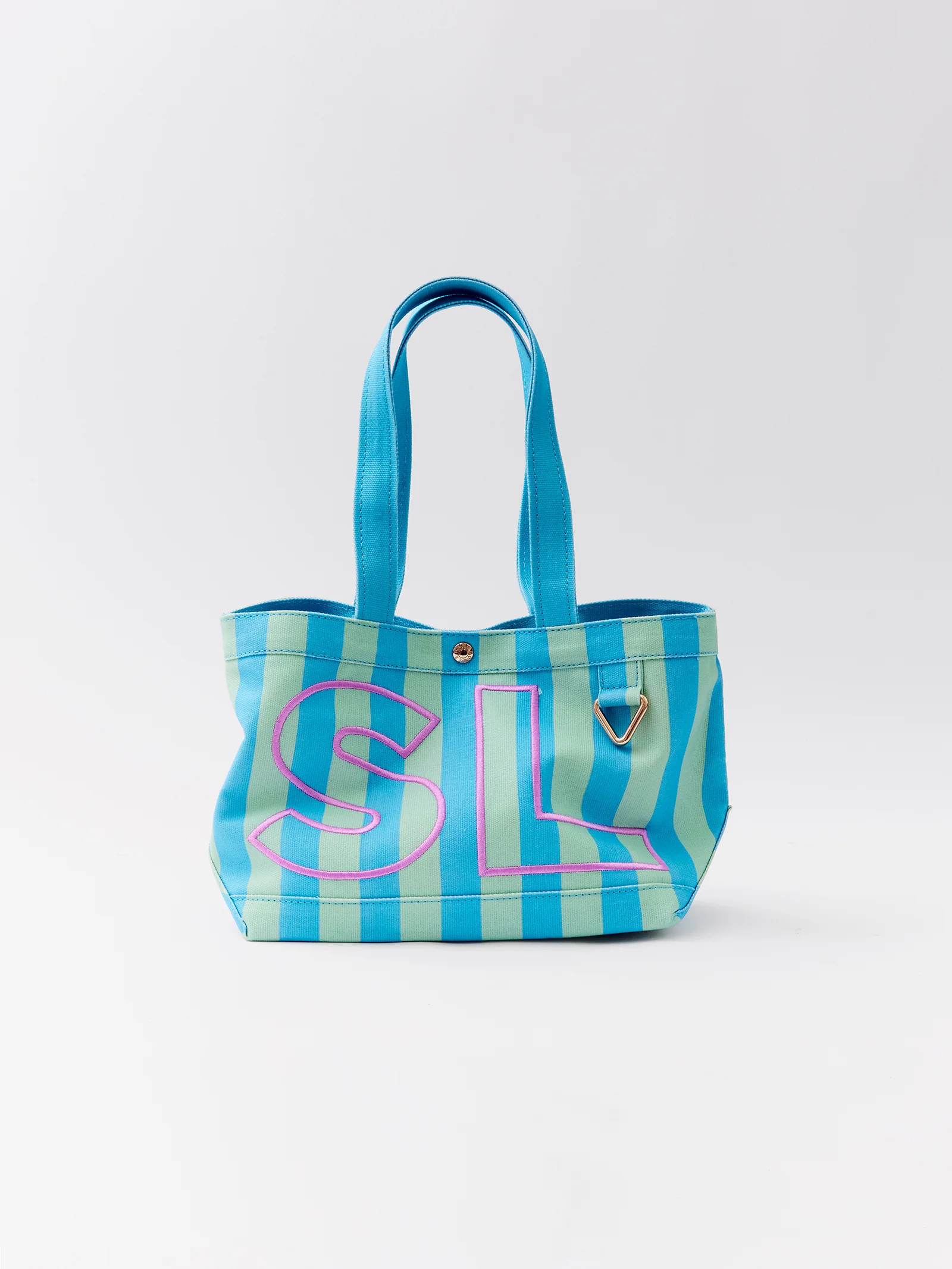 Striped Custom Alpha Tote - Breeze | BaubleBar