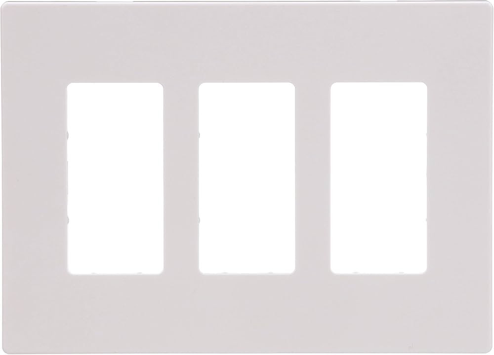 EATON PJS263W Arrow Hart Pjs263 Decorative Screw Less Wall Plate, 3 Gang, 4-1/2 in L X 6.37 in W ... | Amazon (US)