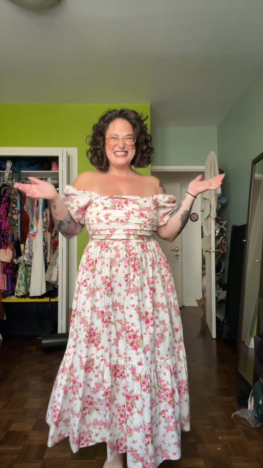 •dress is @jessicasimpsonstyle from @marshalls 
•necklace is @yourpalkalshop 
•strapless bra from @shapermint 
•chub rub shorts from @snagtights 
•lip gloss is @lancomeofficial 
•bag from @espebags 
•shoes @converse 
•set at the beginning from @free.label 
•watermelon earrings from a street market 🤷‍♀️

#LTKStyleTip #LTKSeasonal #LTKMidsize