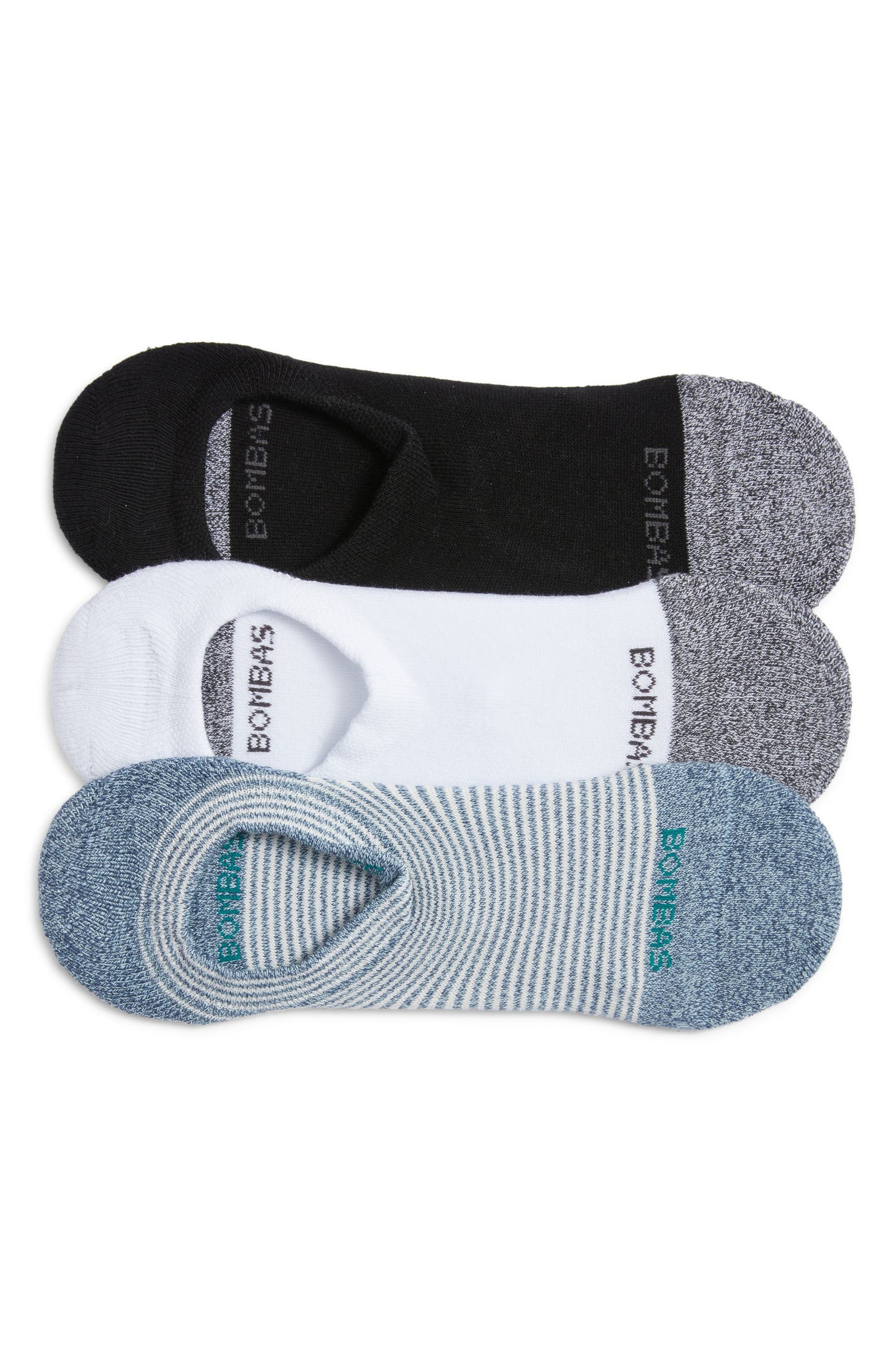 Assorted 3-Pack Space Dye Marled No-Show Socks | Nordstrom