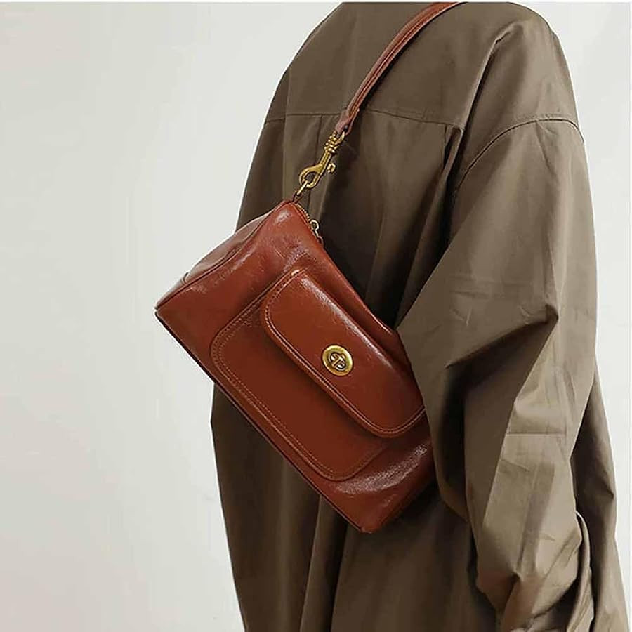 Women's Stylish Genuine Leather Shoulder Bag Lady Vintage Classic Design Handbag Purse Crossbody ... | Amazon (US)