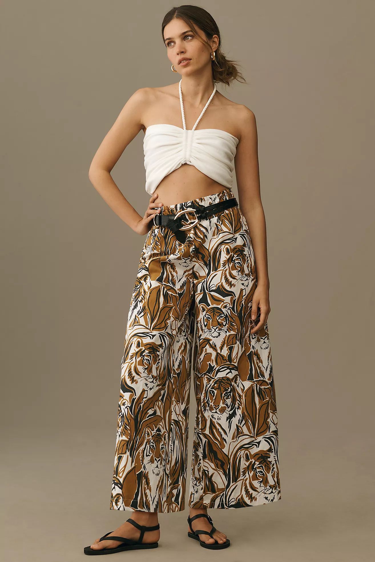 The Somerset Pull-On Pants: Printed Linen Edition | Anthropologie (US)