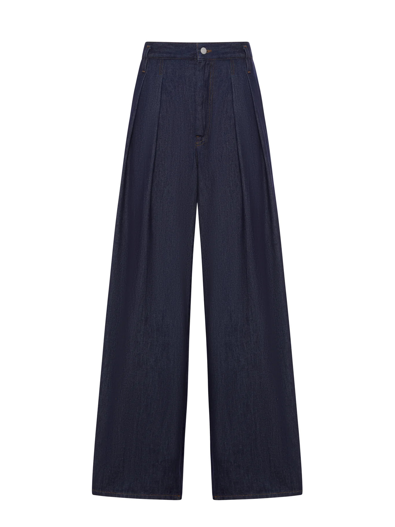 WIDE LEG JEANS WITH DARTS IN DARK DENIM - Dries Van Noten - Woman | Suitnegozi INT