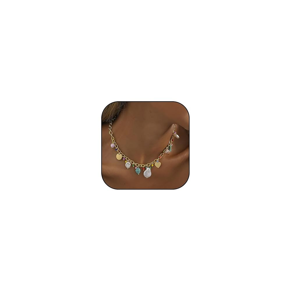 Western Charm Necklace Boho Shell Necklace Cowboy Chic Outfits for Women Summer Beach Pearl Neckl... | Amazon (CA)