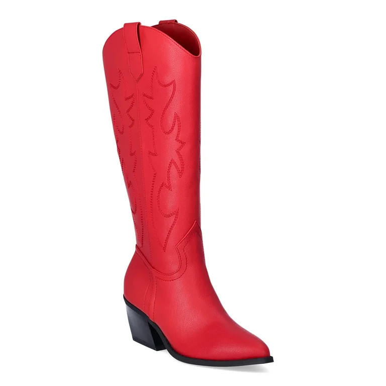 Madden NYC Women's Embroidered Tall Western Boots | Walmart (US)