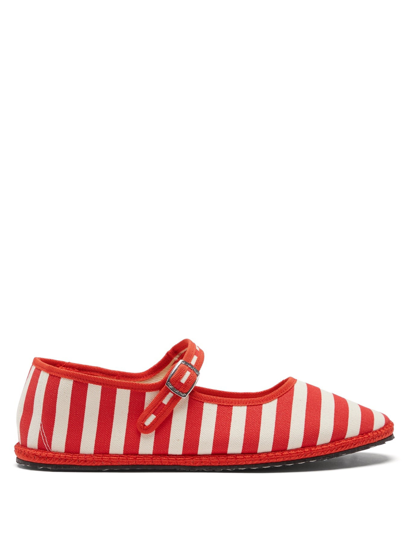 Striped canvas Mary Jane flats | Vibi Venezia | Matches (UK)