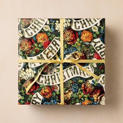 John Derian for Target Premium Gift Wrap Merry Christmas Floral | Target
