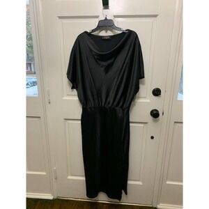 Renee C Satin Off the Shoulder Black Dress Size 12 New | Poshmark