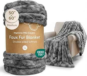 Mamma Mia Covers Faux Fur Throw Blanket – Super Soft and Cozy Fluffy Fleece – 50"x60" Midweig... | Amazon (US)