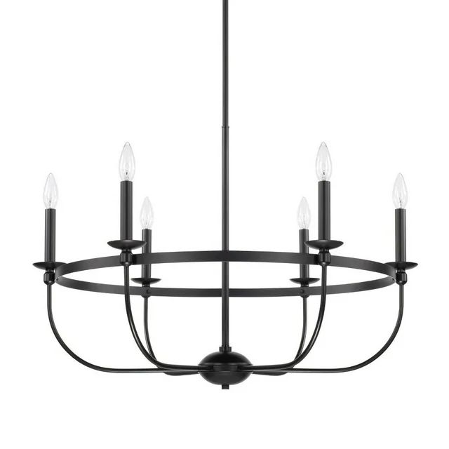 Candelabro 6 Claro Mate Negro - Instalación Tradicional Capital Lighting 425161Mb | Walmart (US)