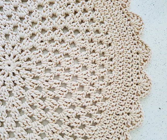 Many Colors Many Sizes  Handmade Large Crochet Rug Washable | Etsy | Etsy (US)