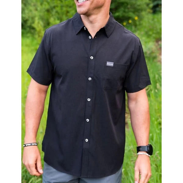 Men's Burlebo Shirt Long Sleeve Button Up Shirt Medium Heather Black | Scheels