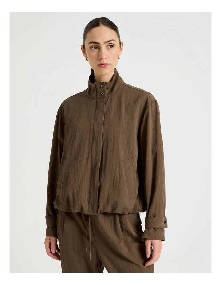 Weekend Cropped Jacket in Khaki | Myer