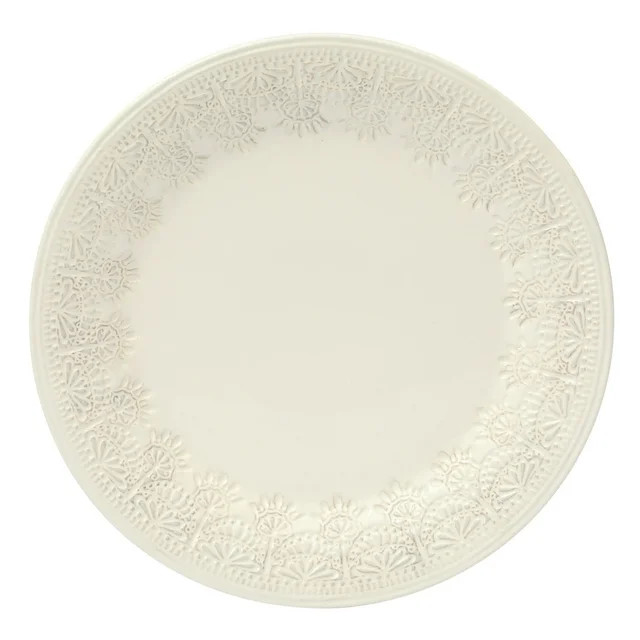The Pioneer Woman Vintage Lace Ceramic Dinner Plate, Linen | Walmart (US)