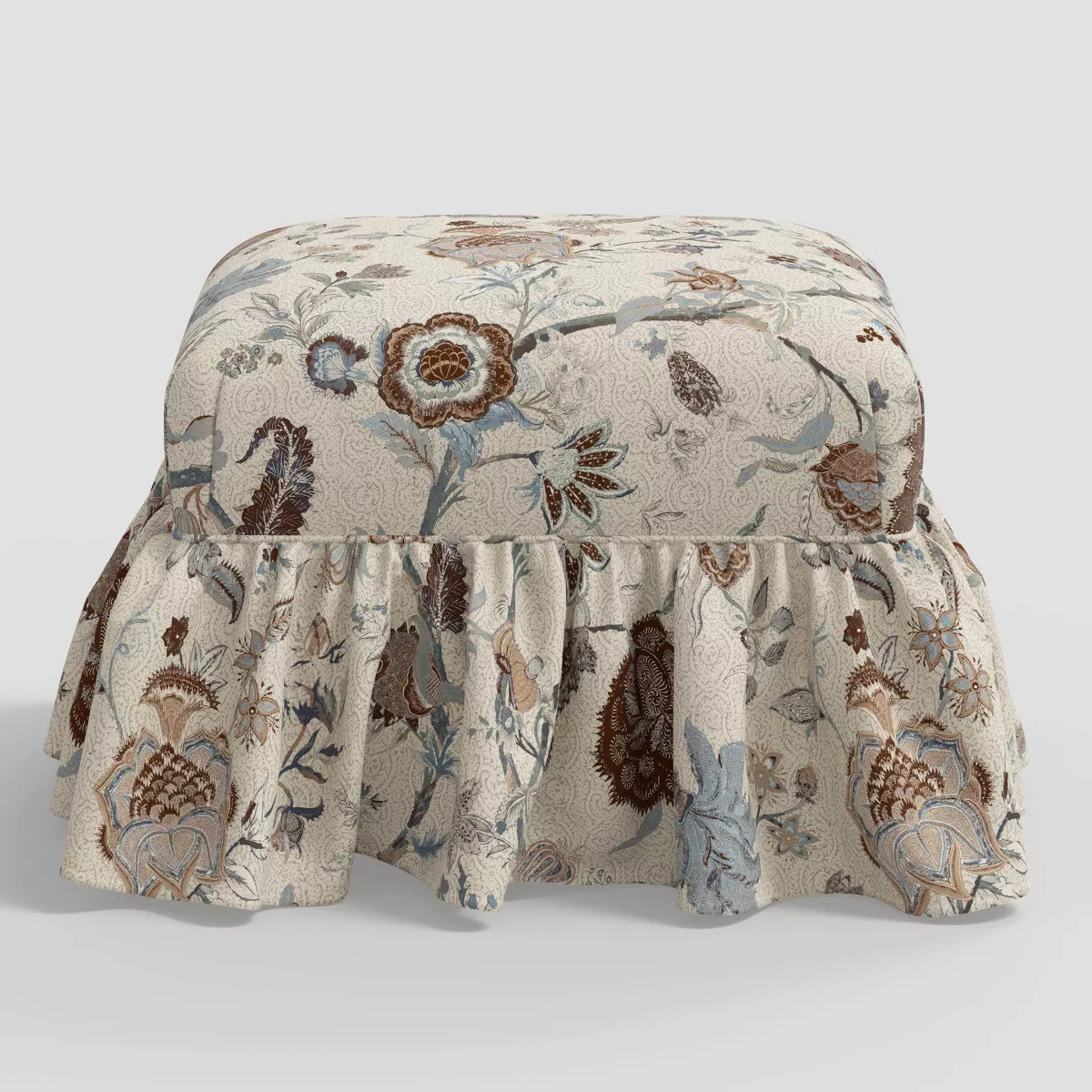 Ruffled Skirt Ottoman in Palampore Multi - Threshold\u2122 designed with Studio McGee | Target