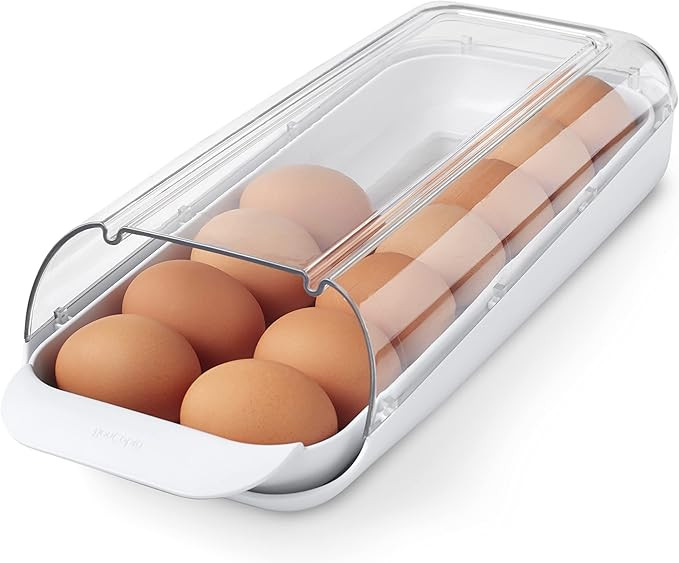YouCopia FridgeView Rolling Egg Holder, Stackable Eggs Organizer with Removable Tray for Refriger... | Amazon (US)