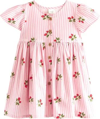 Kids' Strawberry Stripe Cotton Sundress | Nordstrom