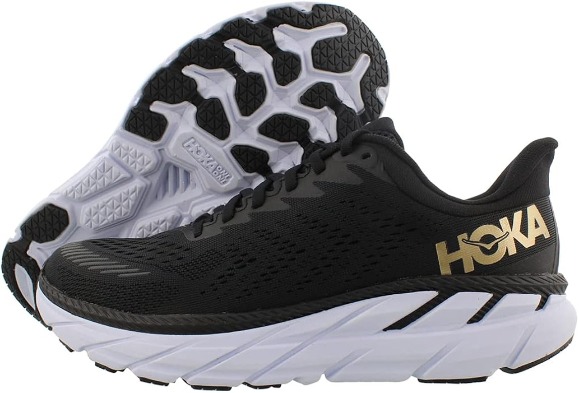 HOKA ONE ONE Womens Clifton 7 Wide Textile Synthetic Trainers | Amazon (US)