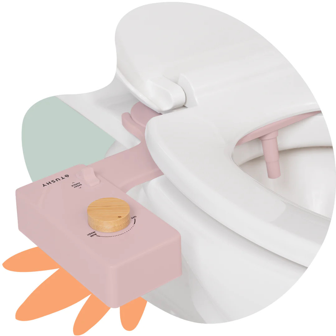 TUSHY Classic 3.0 Bidet Toilet Attachment | Fits All Standard Toilets | Bidet Seat | Easy to Install | Pink/Bamboo | TUSHY